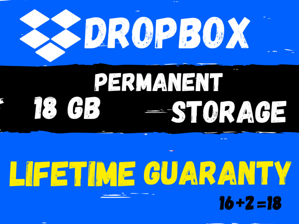 Dropbox 18GB lifetime storage upgrade service